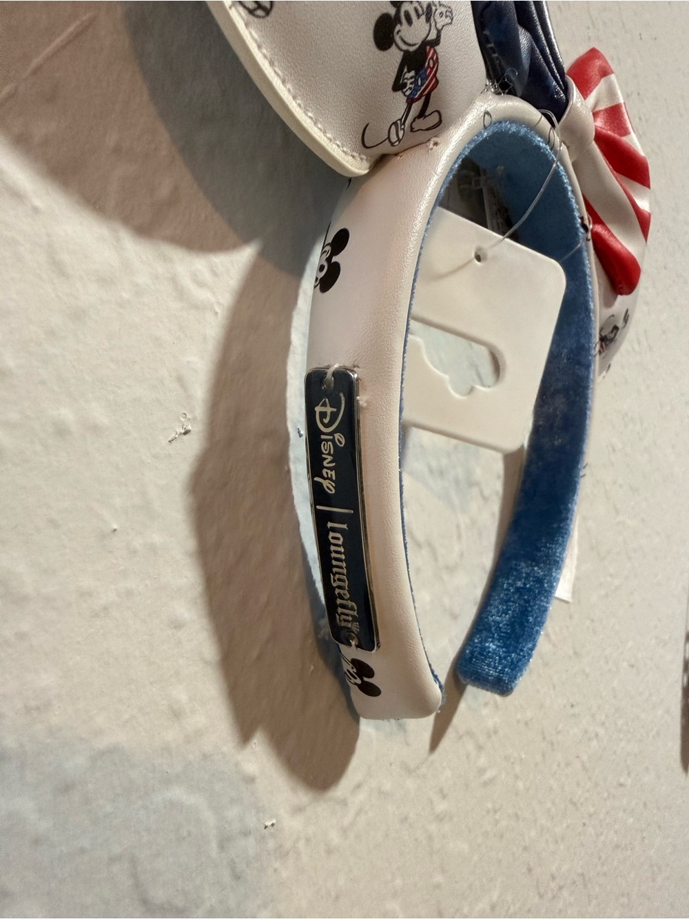 Disney Loungefly Patriotic Mickey Ear Headband in Red, White & Blue - Picture 2 of 2